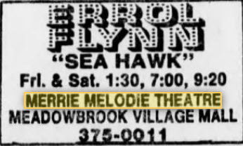 Merrie Melodie Theatre - AD FROM NOV 3 1978